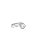 18k White Gold .80ct G VS2 Pear Shape Diamond /.40ct G SI1 Round Diamond Engagement Ring